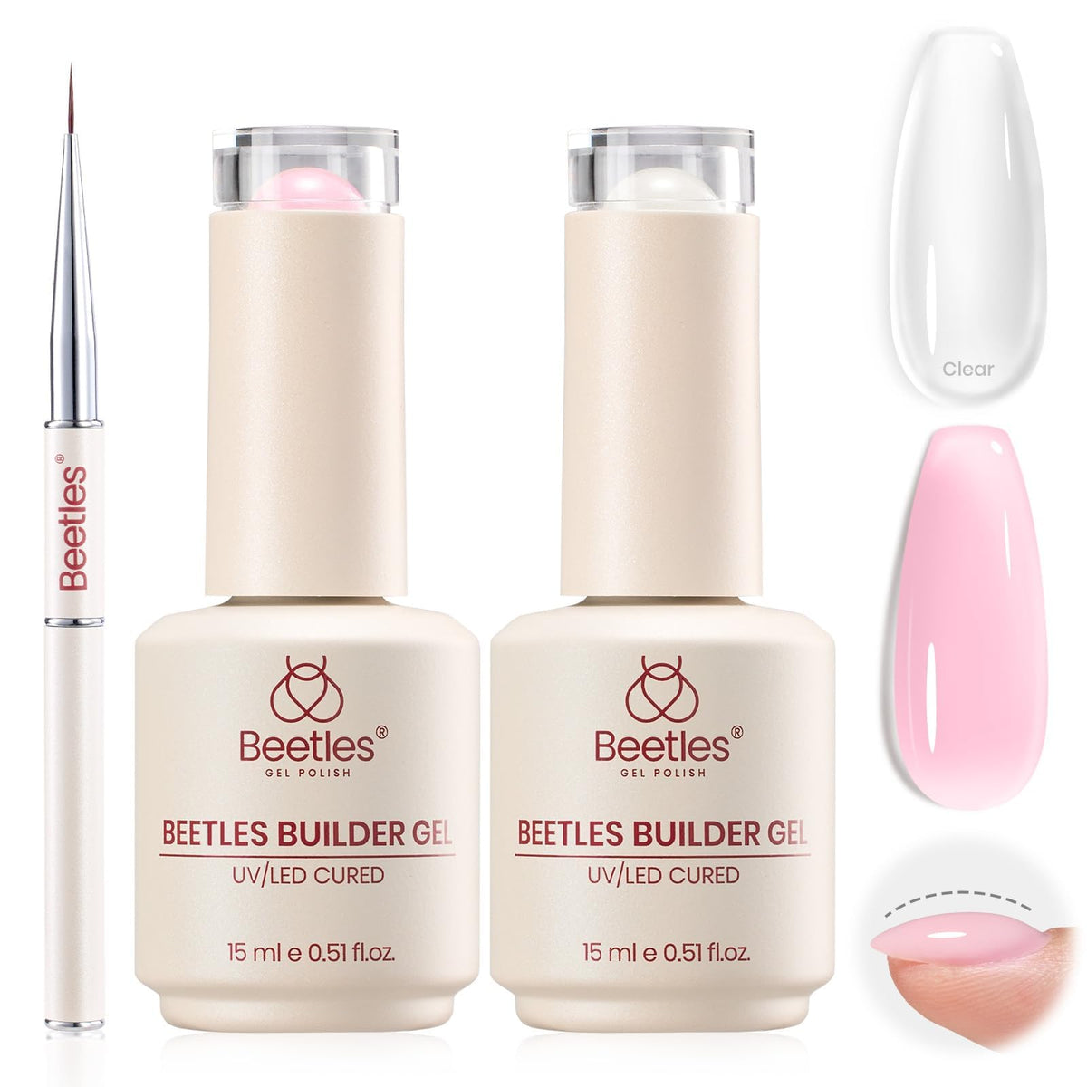 Beetles Gel Polish front packaging showing kit contents and benefits