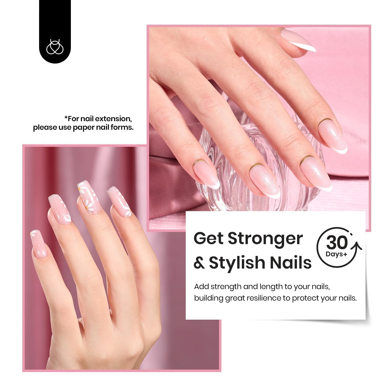 Detailed shot of Beetles Builder Gel label highlighting HEMA-free claim and benefits