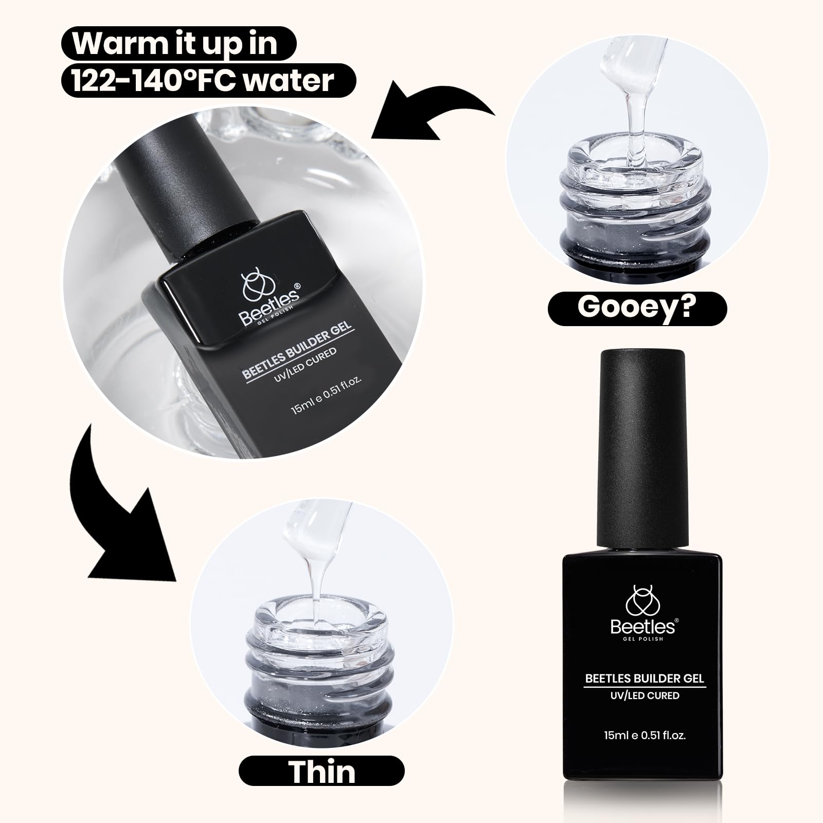 beetles builder gel in a home salon scene showing beginner-friendly setup