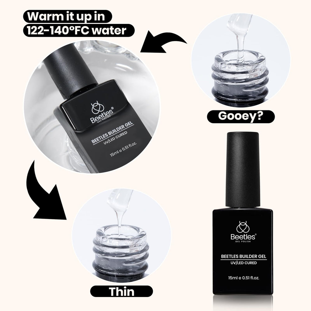 beetles builder gel in a home salon scene showing beginner-friendly setup