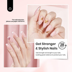 beetles builder gel lifestyle manicure scene demonstrating salon result