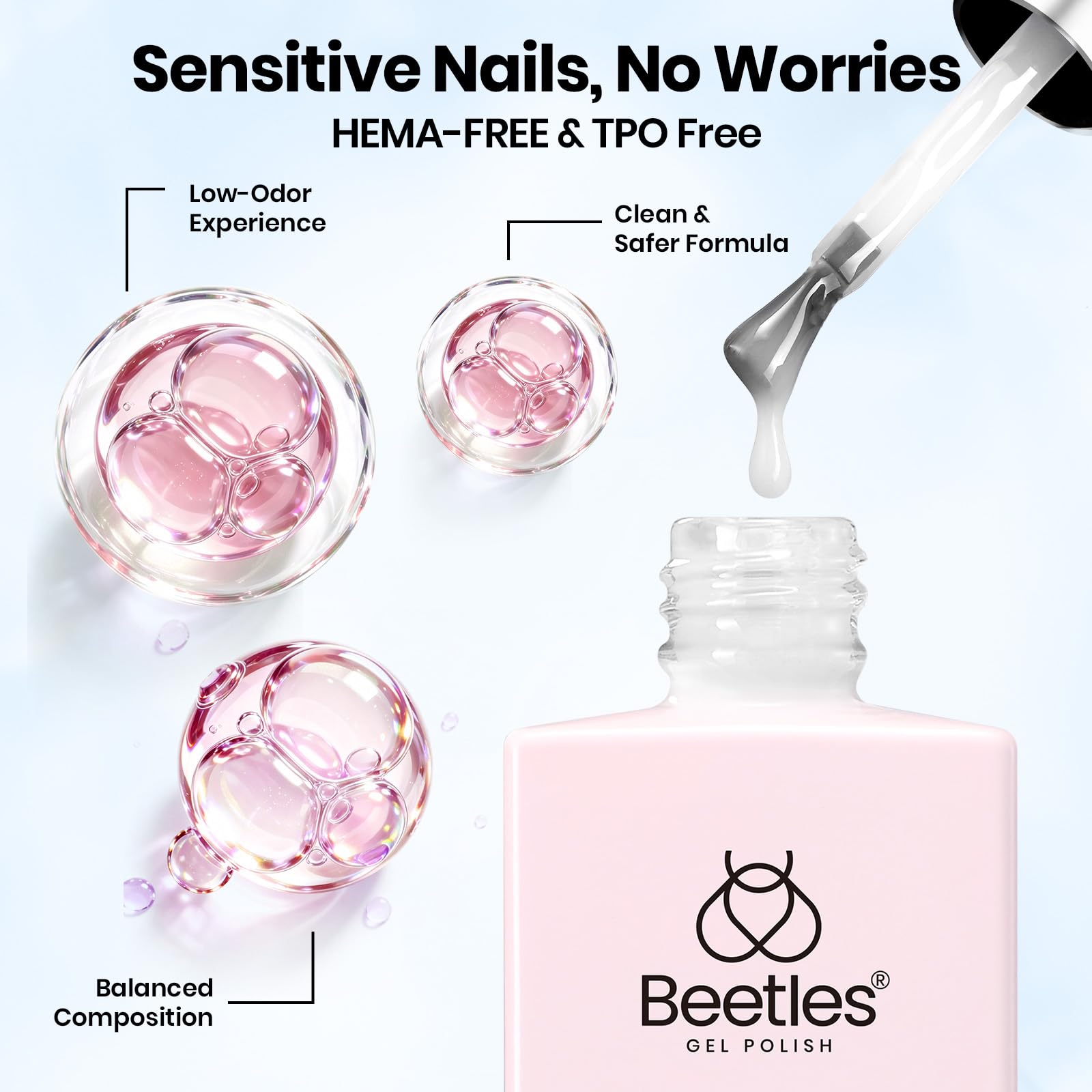 Beetles Gel Polish lifestyle salon table with lamp and tools for reliable home curing