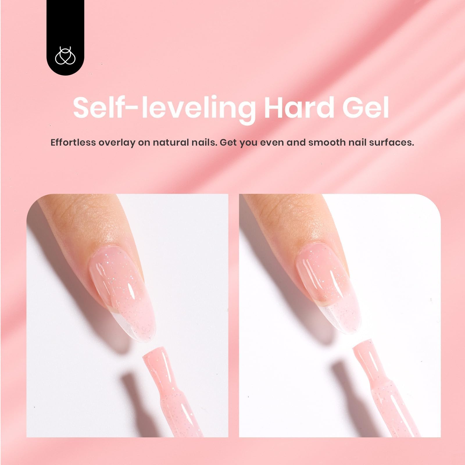 beetles builder gel applied on nail form ready to cure showing extension benefit
