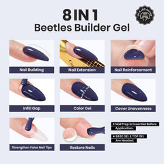 beetles builder gel applied on nail tip for a clean extension demonstration