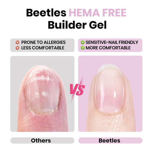 Beetles Builder Gel open bottle texture showing smooth, buildable gel