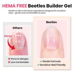 beetles builder gel open tubes displaying base top and four nude shades