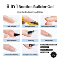 Beetles Gel Polish bottle next to ruler illustrating 0.51 fl oz size for scale