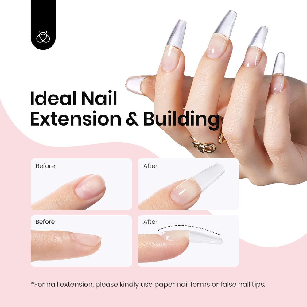 Beetles Builder Gel being sculpted on nail form showing precise apex control benefit