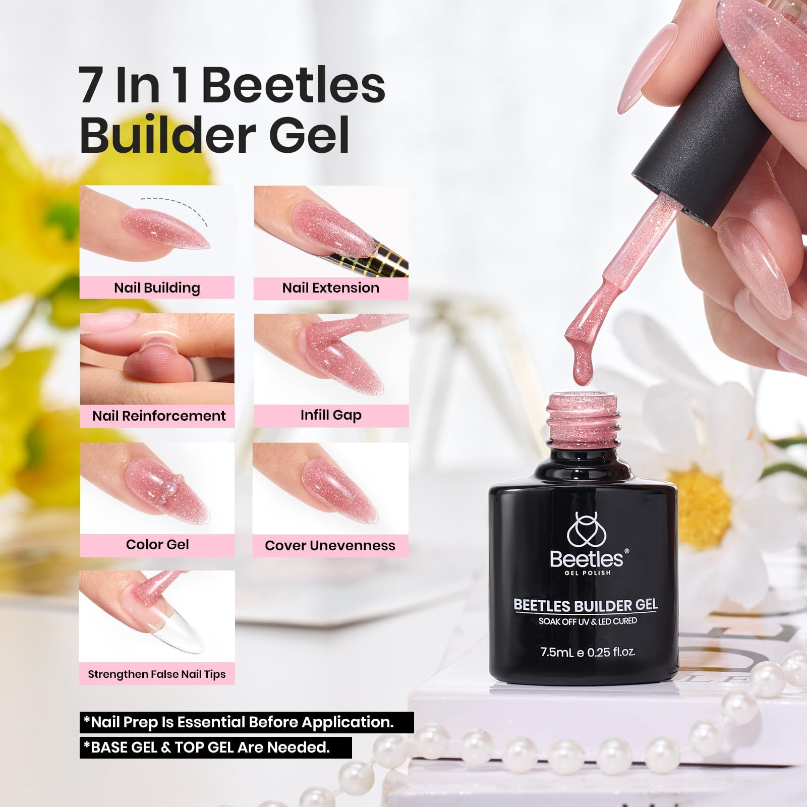 beetles builder gel six bottles arranged displaying color range