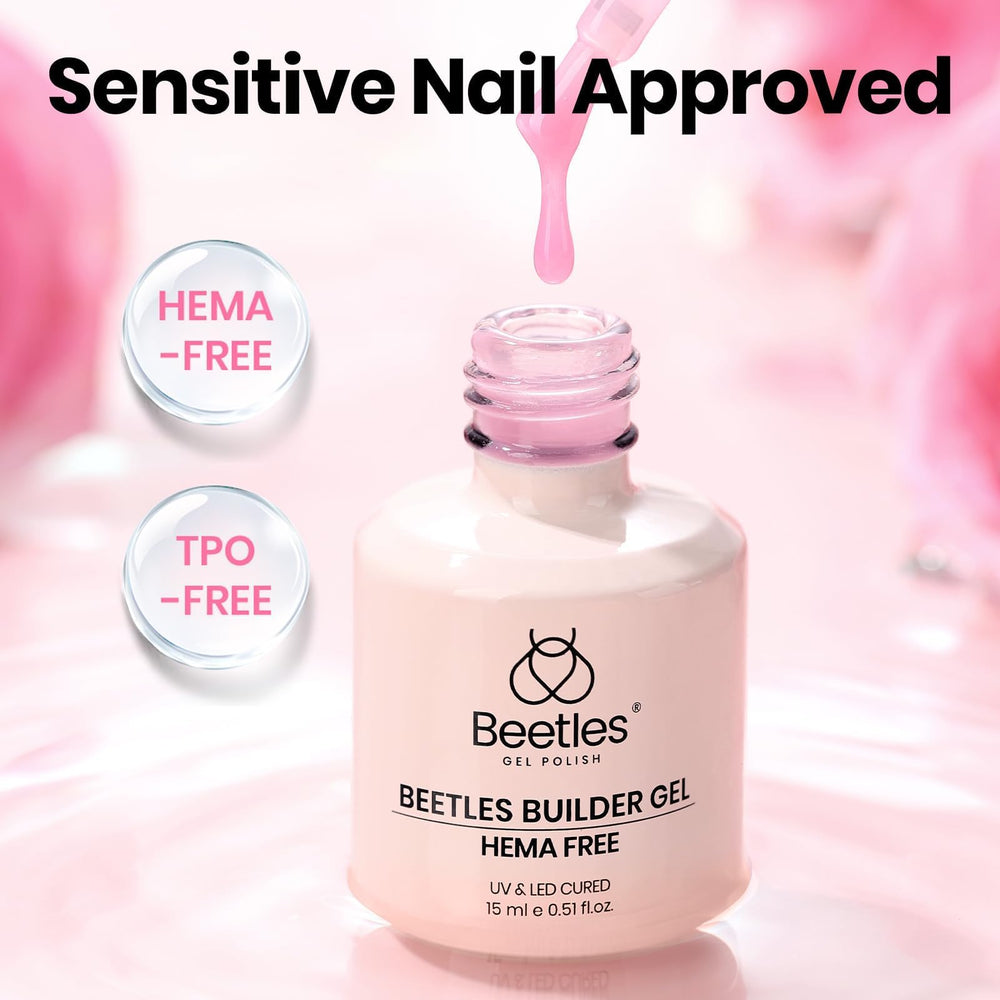 Beetles builder gel texture close-up highlighting smooth self-leveling benefit
