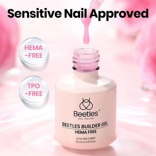 Beetles builder gel texture close-up highlighting smooth self-leveling benefit