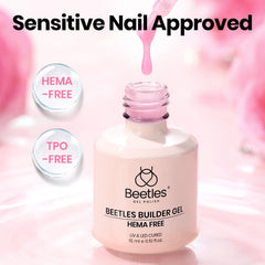 Beetles builder gel texture close-up highlighting smooth self-leveling benefit