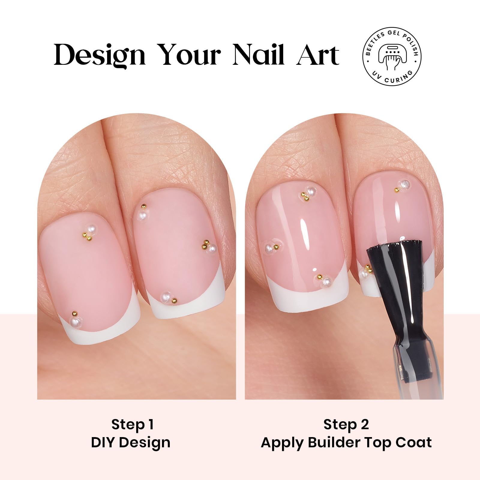beetles gel polish builder top coat and quick-dry glue for added durability