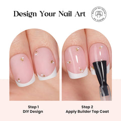 beetles gel polish builder top coat and quick-dry glue for added durability