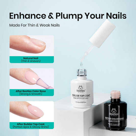 beetles builder topcoat front packaging highlighting thick glossy finish