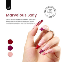 Beetles close-up burgundy swatch showing smooth finish and rich pigment