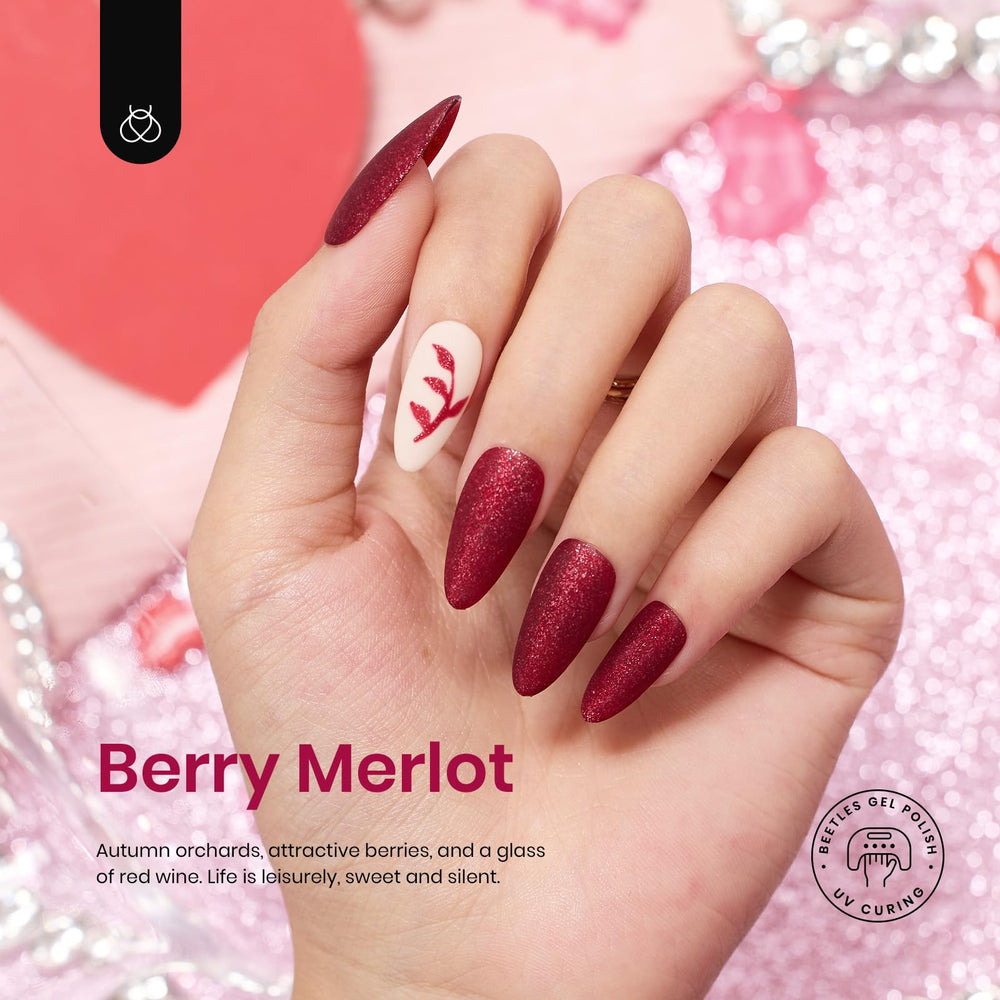 beetles Gel Polish applied during a home manicure showcasing smooth coverage and cured LED shine