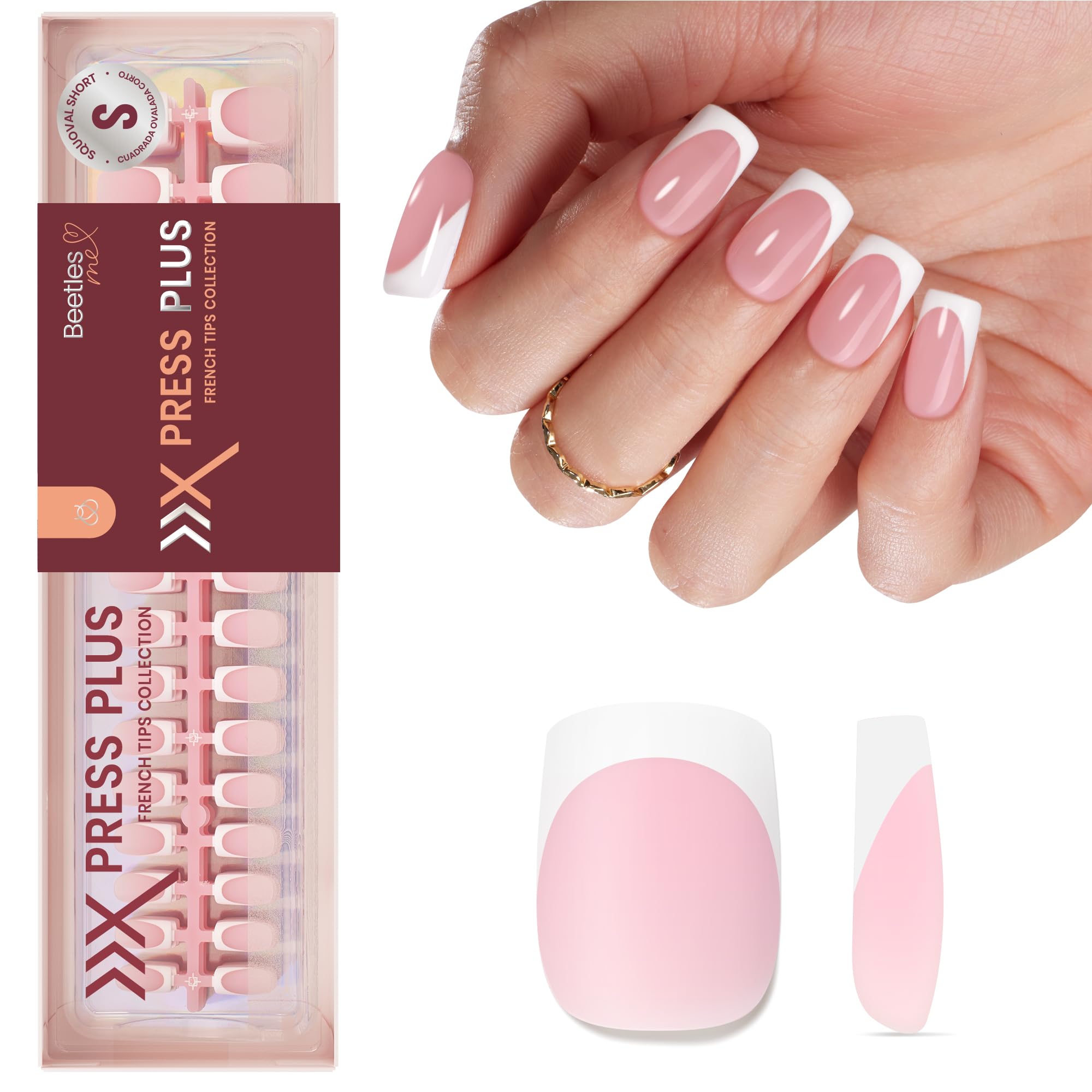 beetles Gel Polish front packaging showing 224-piece French nail kit benefit ease