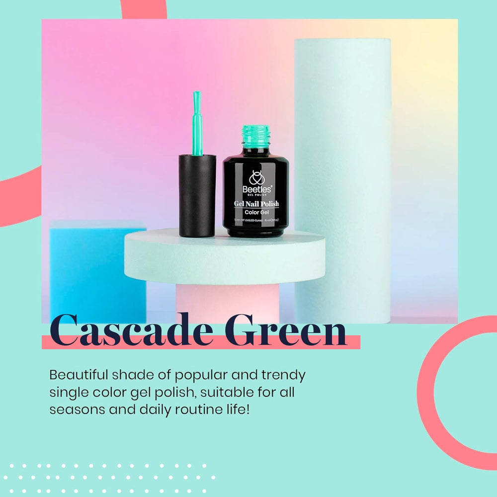 beetles brush stroke of teal neon showing smooth coverage and vibrant payoff