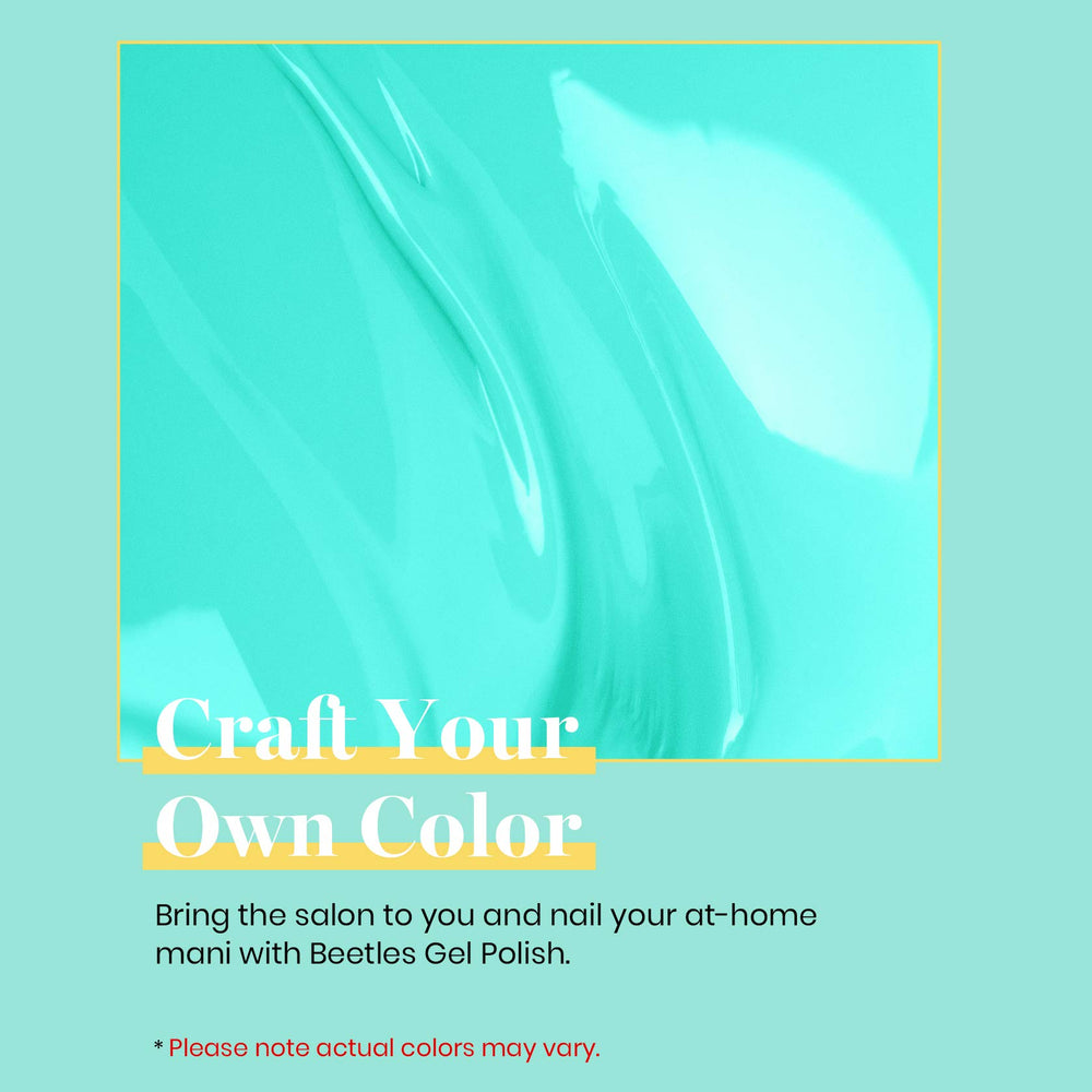 beetles nail wheel swatches displaying cascade green tones for color selection