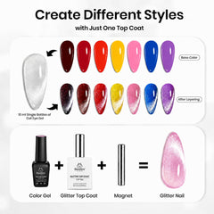 Beetles Gel Polish cat eye finish on nude nail for subtle glossy shimmer