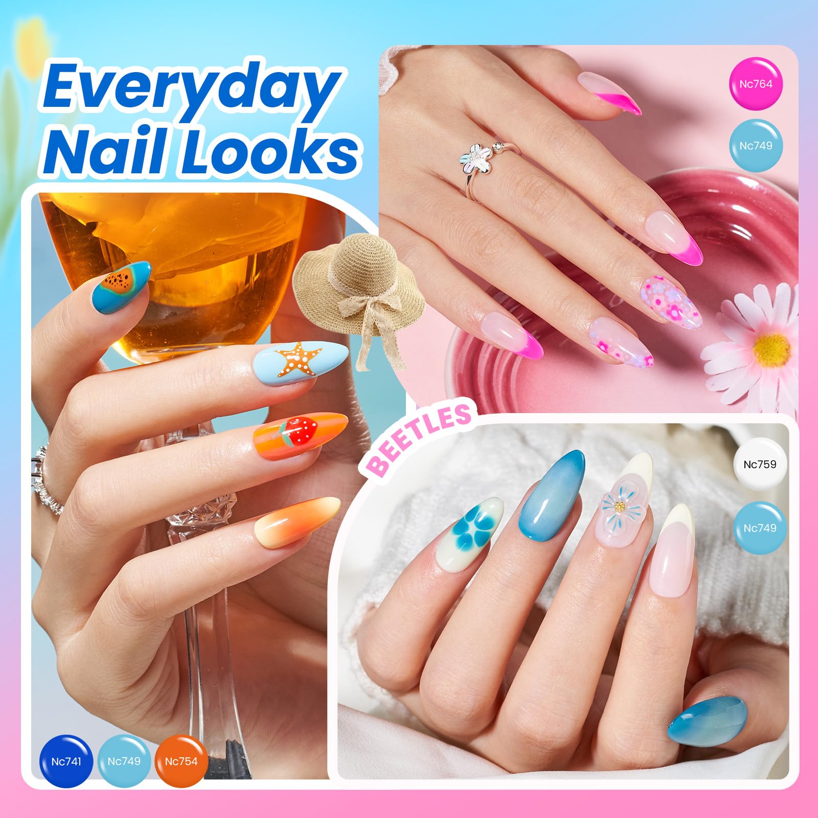 beetles cat eye topcoat with magnet creating reflective design accents