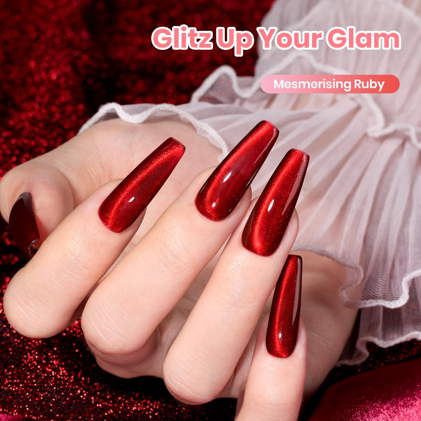 Beetles Gel Polish bottle held in hand showing 15ML scale and travel-friendly size