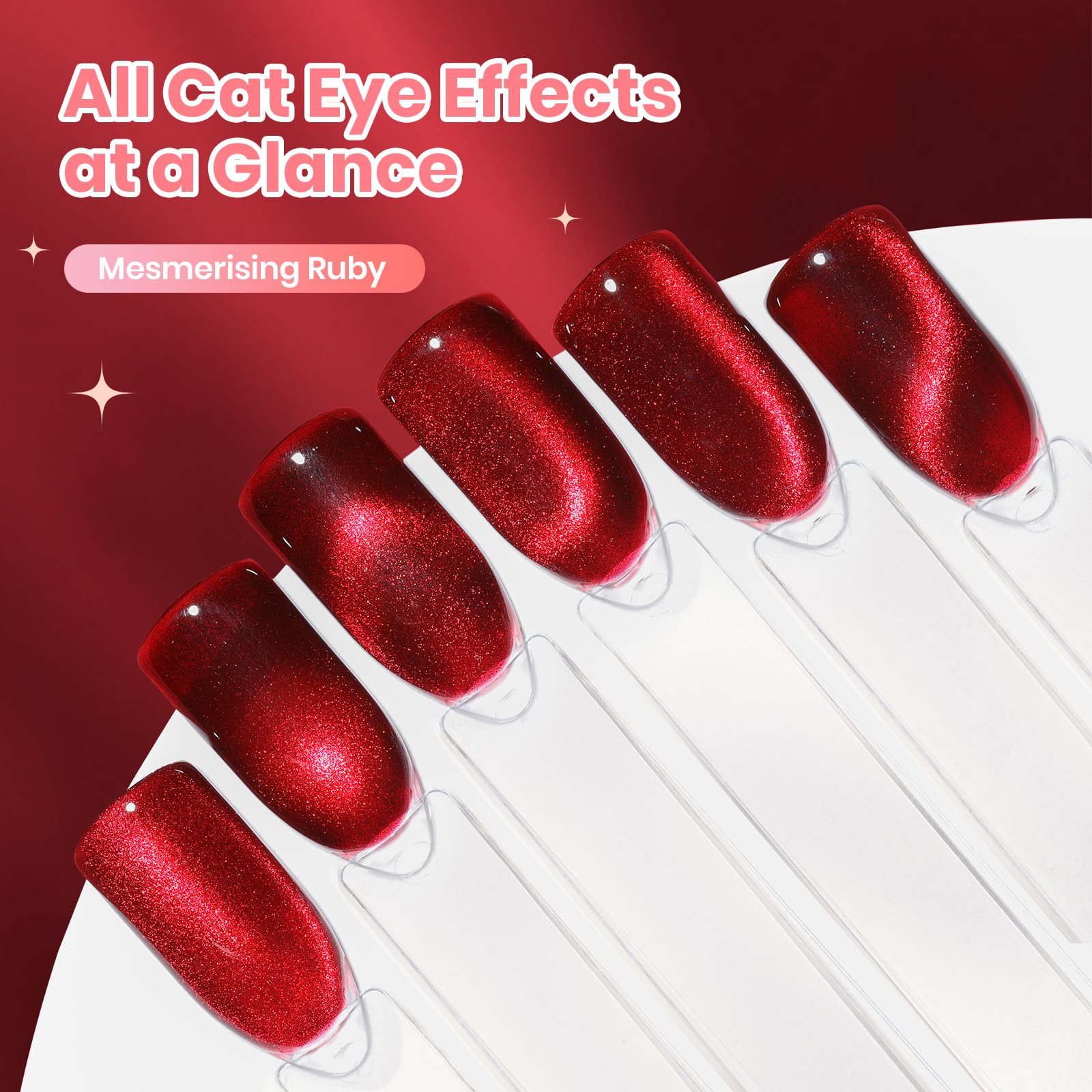 Beetles Gel Polish nail swatch set displaying shimmer variations for easy color choice