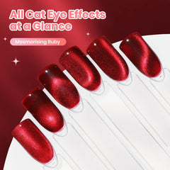 Beetles Gel Polish nail swatch set displaying shimmer variations for easy color choice