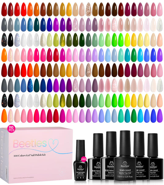 beetles front packaging showing full 100-color set and tools for easy gifting