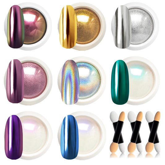 beetles chrome nail powder front packaging showing full kit benefits