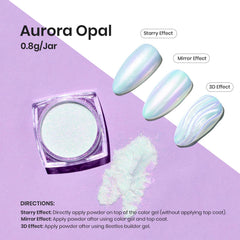 Beetles applicator rubbing chrome powder for glossy manicure benefit