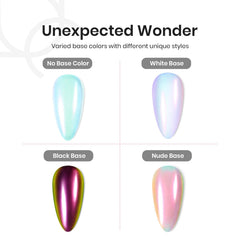 Beetles powder on cured gel nail showing opal shine benefit