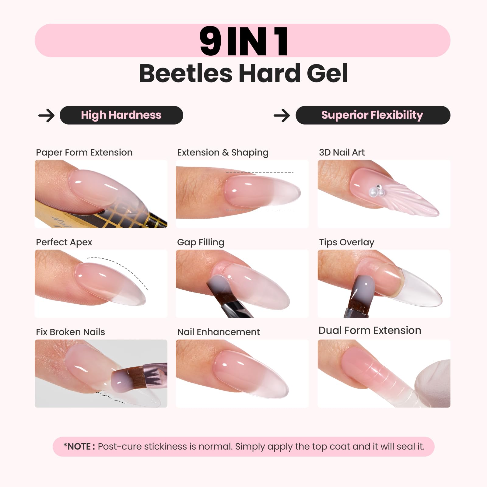 beetles clear gel close-up and flat brush demonstrating precise sculpting control