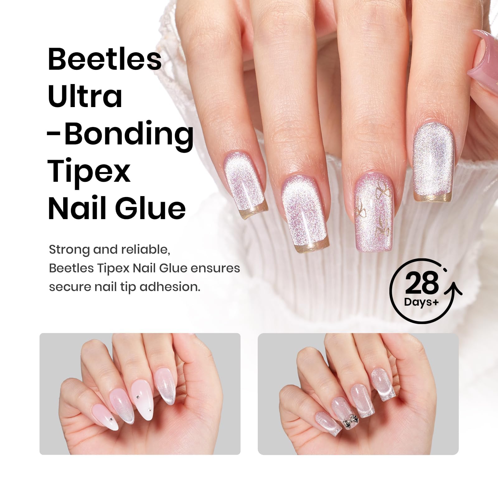 beetles clear gel texture close detail demonstrating glass-like finish and no yellowing