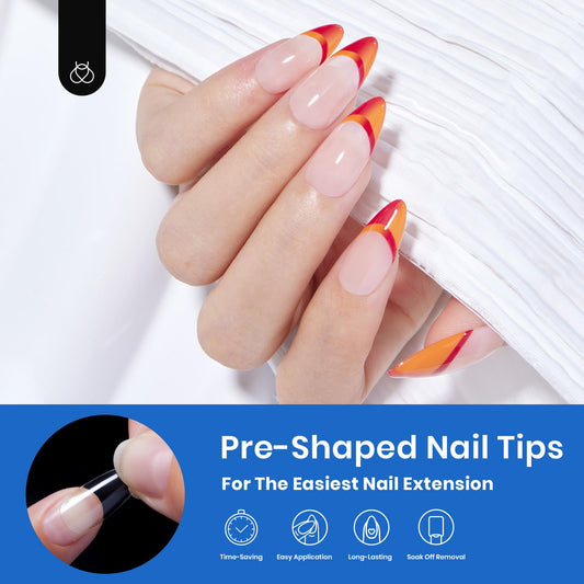 Close-up of Beetles Gel Polish clear tip texture highlighting smooth surface for polish adhesion