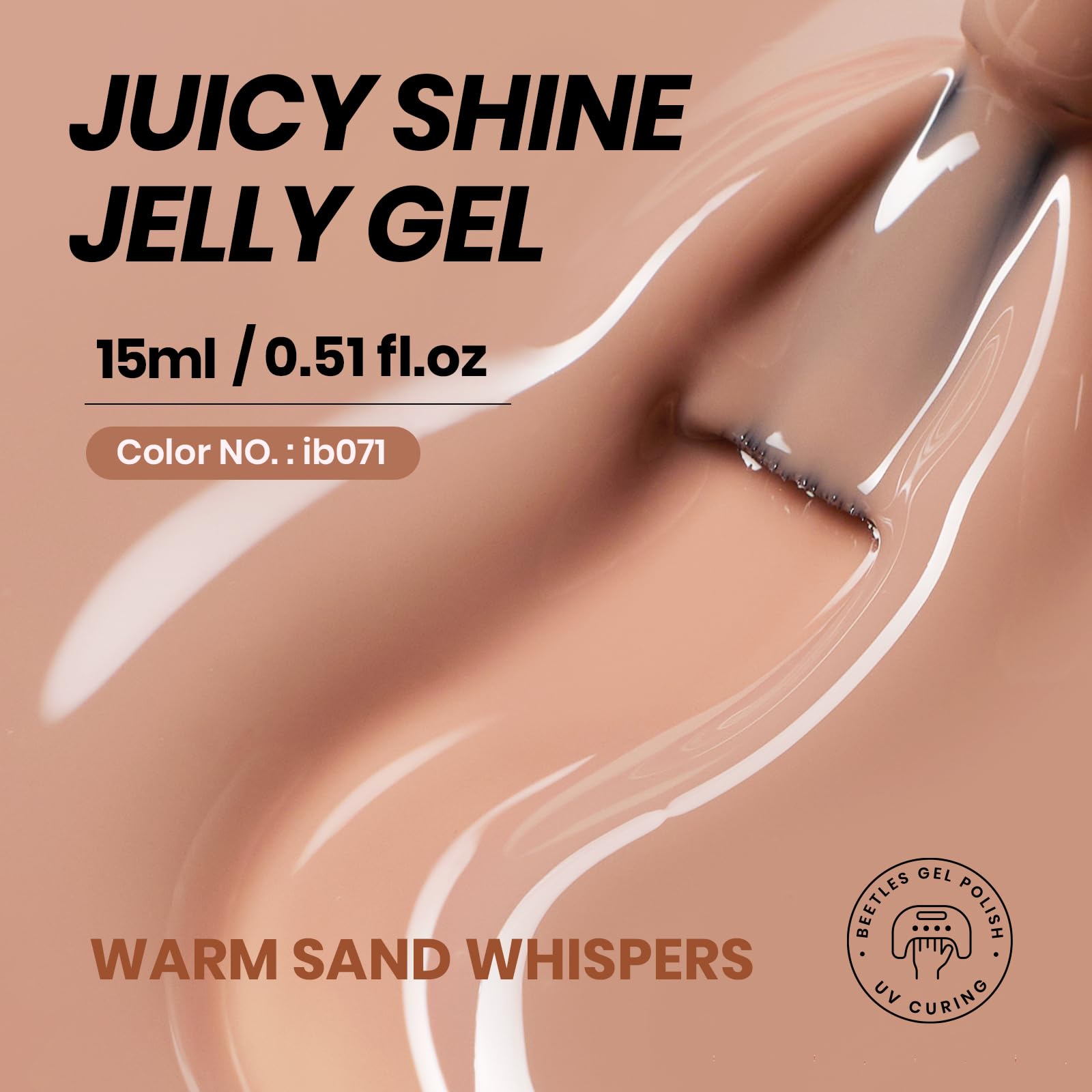 Beetles Gel Polish brush stroke close-up showing smooth jelly texture for easy application