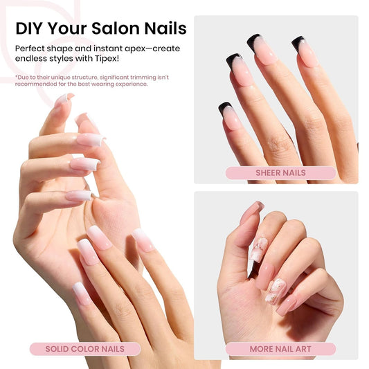 Beetles Gel Polish close-up of apex profile and C-curve for salon shape