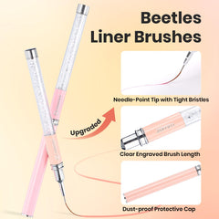 Beetles close-up of brush bristles showing fine tips for precise lines