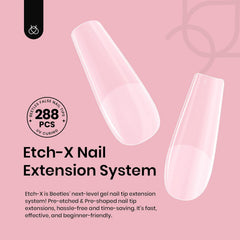 beetles close-up of inner etch-x texture for stronger glue adhesion and faster application