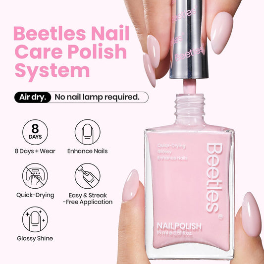 Beetles brush stroke of Cloudy Rose showing smooth coverage and fast-dry benefit