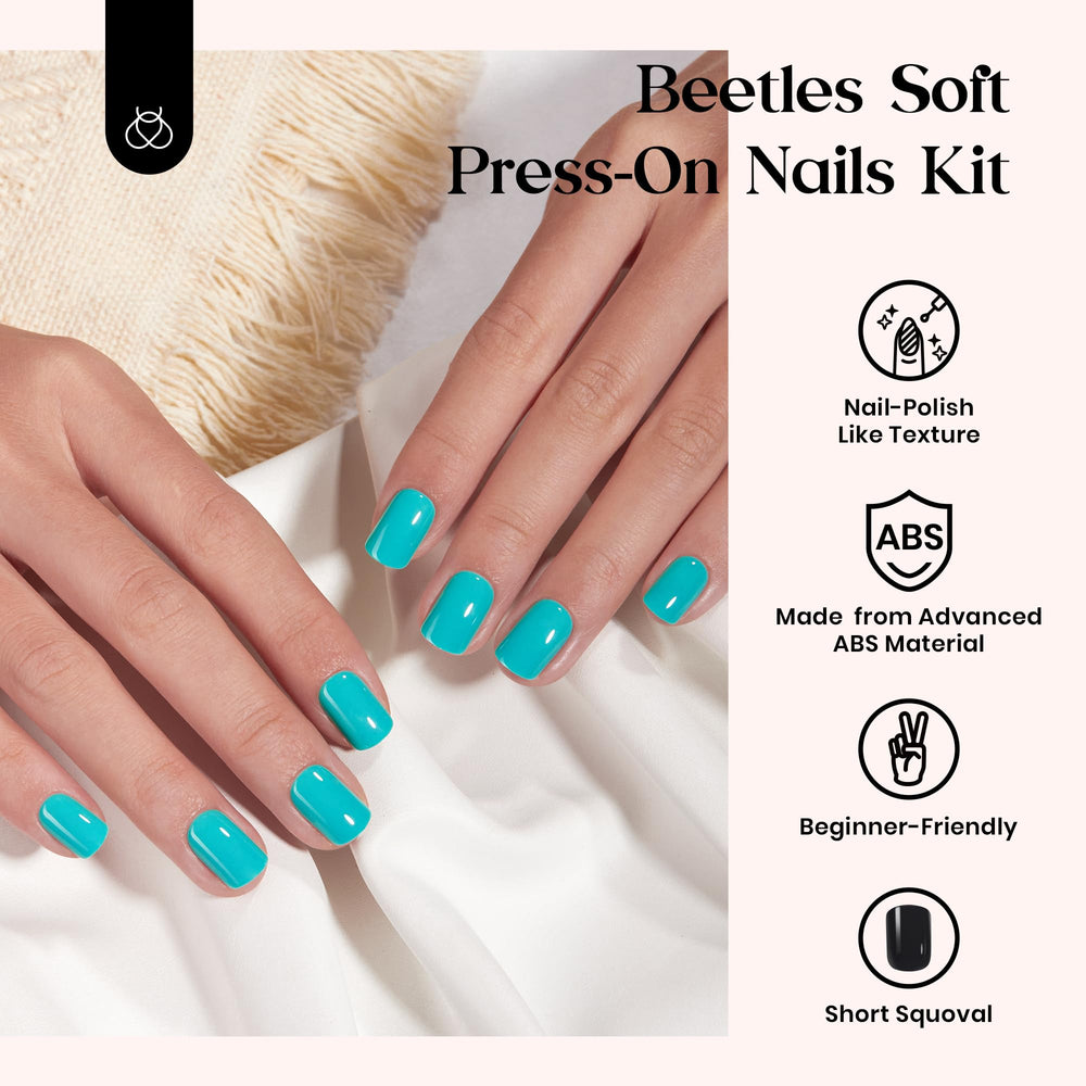Beetles color array flatlay displaying 24 glossy and matte shades for variety