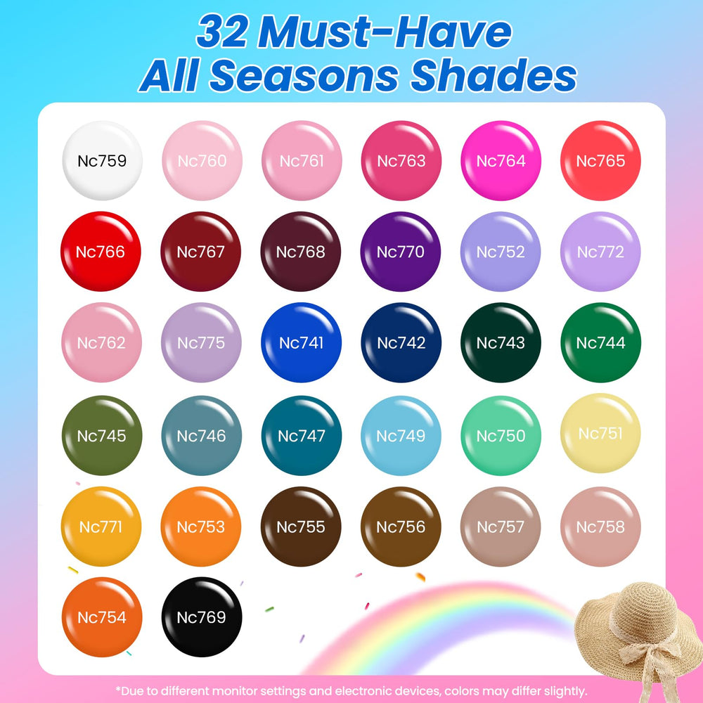 beetles 32 colorful gel polish bottles displayed to inspire varied looks