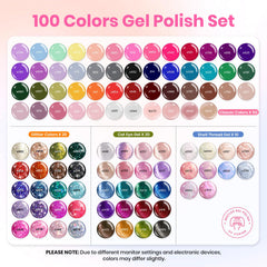beetles color swatch array displaying 100 shades benefit: seasonal color range