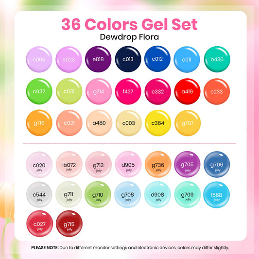 Beetles color swatch fan displaying all 36 shades with quick color selection benefit