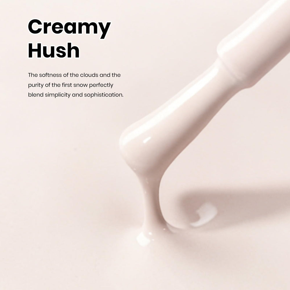 Beetles nail wheel swatches showing Creamy Hush buildable opacity benefits