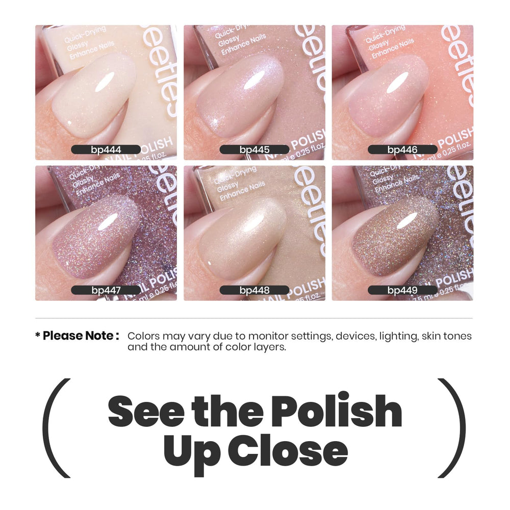 beetles cured manicure on hands showing salon-quality shine