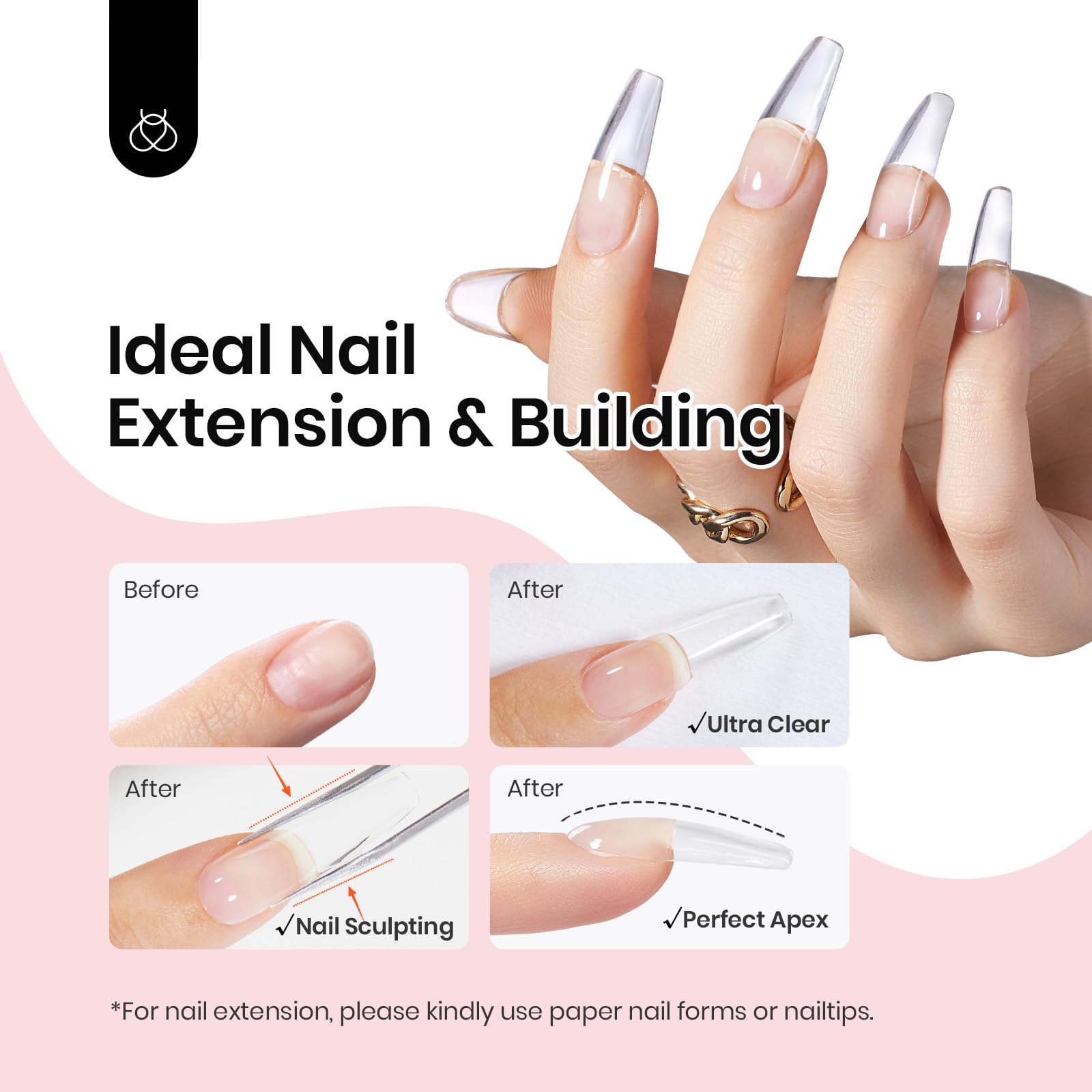 Beetles cured nail close-up showing glossy, strong apex for durable wear benefit