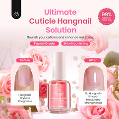 Beetles Cuticle Oil in hand being brushed onto cuticle for hydrated nails