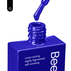 beetles navy nails in evening outfit showing sophisticated style benefit